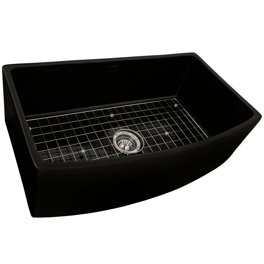 Ruvati Fiamma — Tarja Farmhouse de Cocina en Fireclay — Negro — 1
