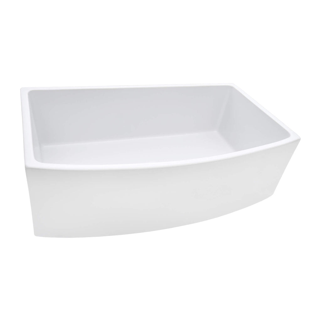 Ruvati Fiamma — Tarja Farmhouse de Cocina en Fireclay — Blanco (WH) — 4