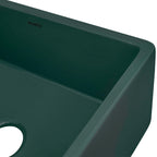 Ruvati Fiamma — Tarja Farmhouse de Cocina en Fireclay — Verde Esmeralda — 3