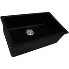 Ruvati Fiamma — Tarja de Cocina en Fireclay — Negro Brillante — 1