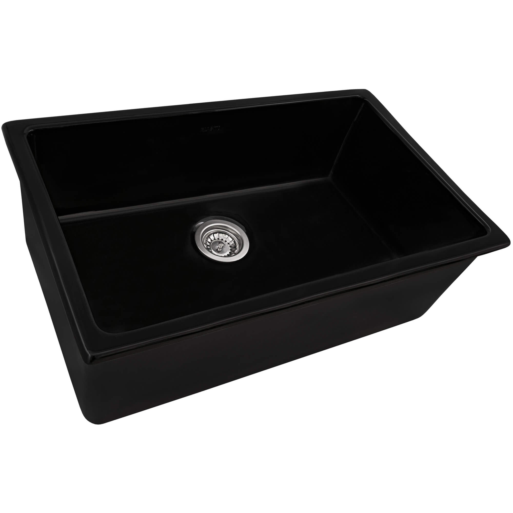 Ruvati Fiamma — Tarja de Cocina en Fireclay — Negro Brillante — 1