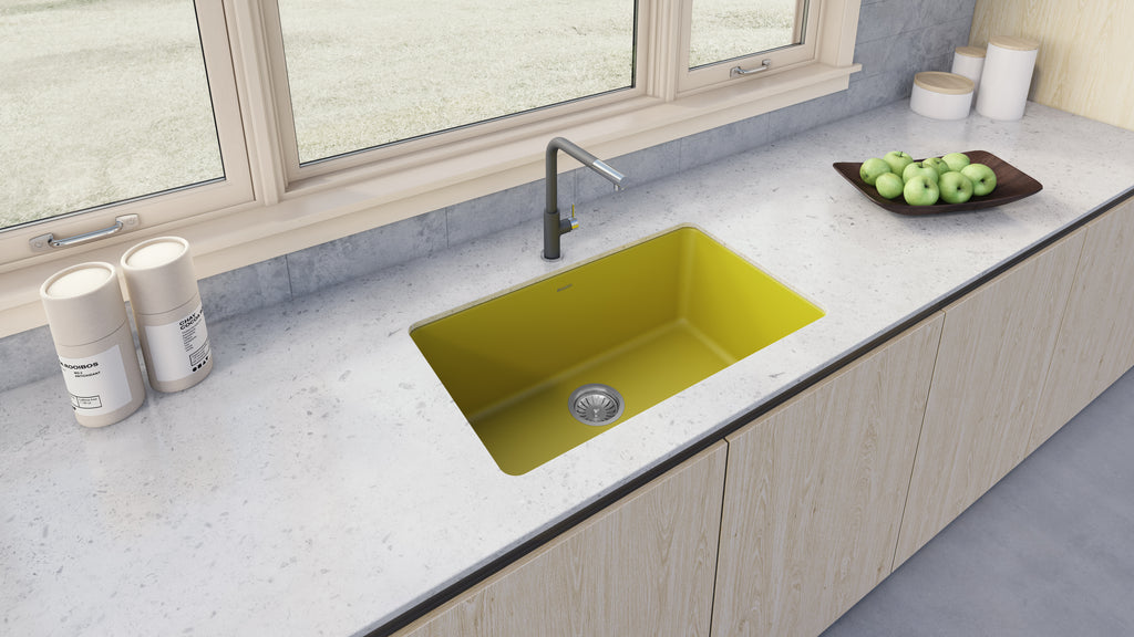 Ruvati Fiamma — Tarja de Cocina en Fireclay — Amarillo — 1