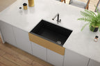 Ruvati Fiamma — Tarja Farmhouse de Cocina en Fireclay — Oro Cepillado — 2