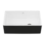 Ruvati Fiamma — Tarja Farmhouse de Cocina en Fireclay — Blanco — 2