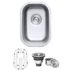 Ruvati Parmi — Tarja de Bar / Prep de 12 x 18 pulg en Acero Inoxidable — Acero Inoxidable — 1