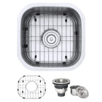 Ruvati Parmi — Tarja de Bar / Prep de 16 x 16 pulg en Acero Inoxidable — Acero Inoxidable — 3