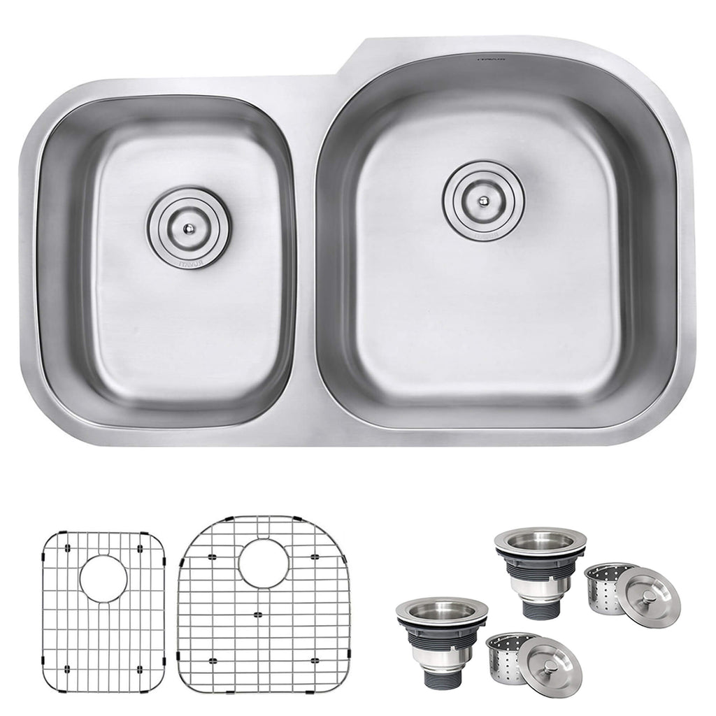 Ruvati Parmi — Tarja de Cocina en Acero Inoxidable — Acero Inoxidable