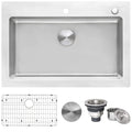 Ruvati Modena — Tarja de Cocina de 33 x 22 pulg en Acero Inoxidable — Acero Inoxidable