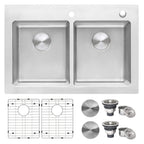 Ruvati Modena — Tarja de Cocina de 33 x 22 pulg en Acero Inoxidable — Acero Inoxidable — 1