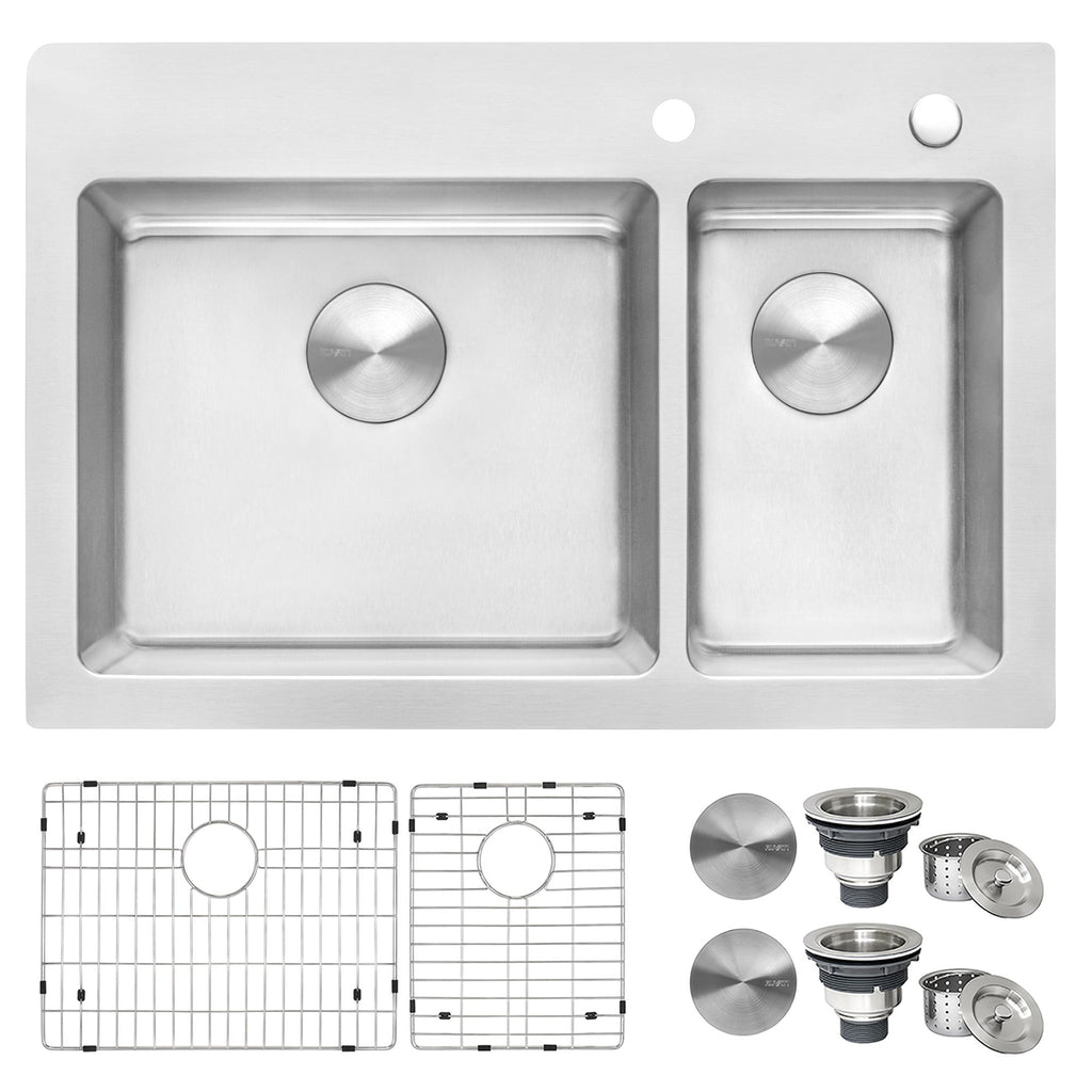 Ruvati Modena — Tarja de Cocina de 33 x 22 pulg en Acero Inoxidable — Acero Inoxidable