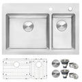 Ruvati Modena — Tarja de Cocina de 33 x 22 pulg en Acero Inoxidable — Acero Inoxidable