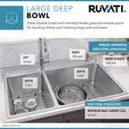 Ruvati Modena — Tarja de Cocina de 33 x 22 pulg en Acero Inoxidable — Acero Inoxidable