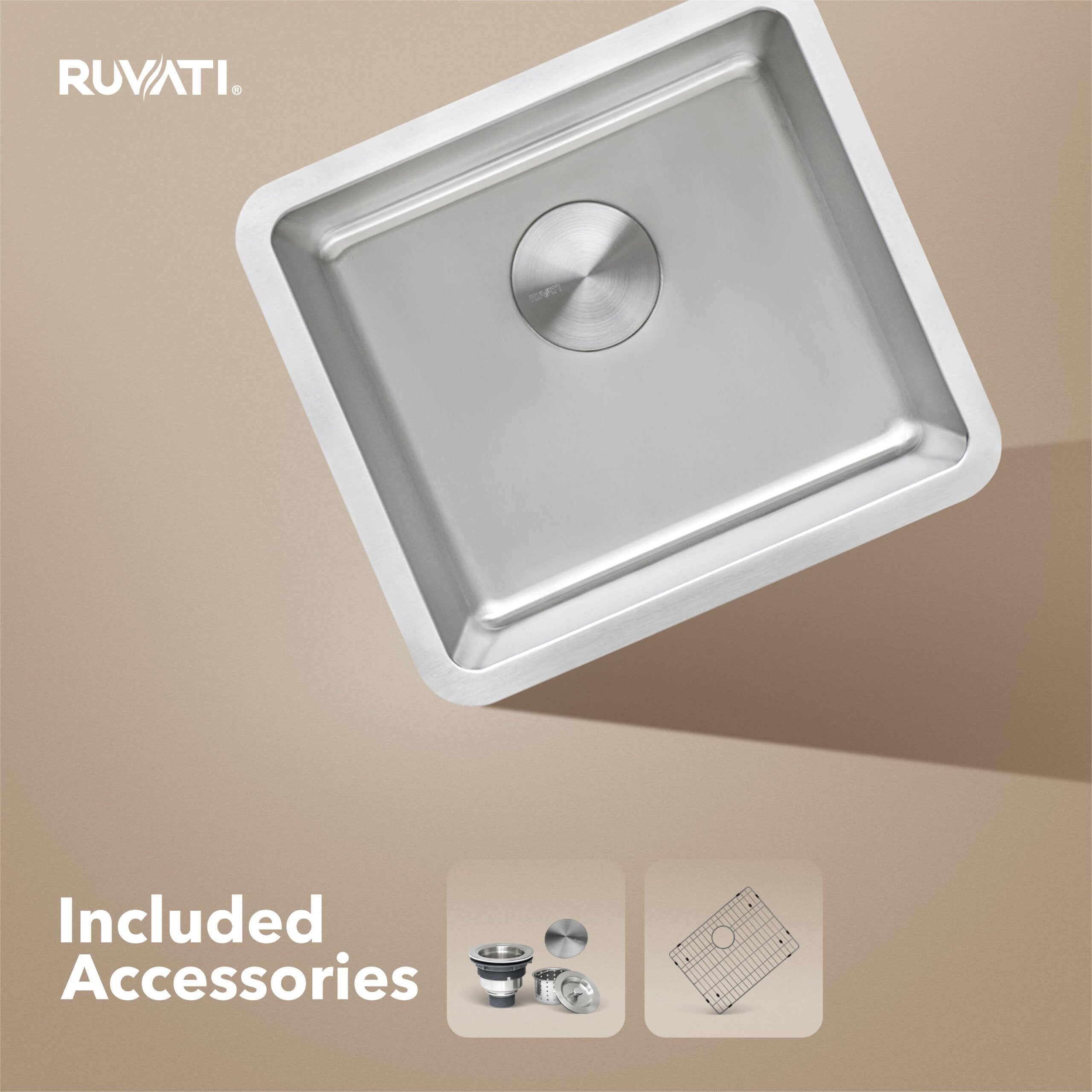 Ruvati Modena — Tarja de Bar / Prep en Acero Inoxidable — Acero Inoxidable — 1