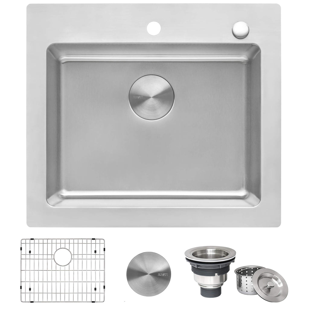 Ruvati Modena — Tarja de Cocina de 23 x 20 pulg en Acero Inoxidable — Acero Inoxidable