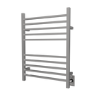 Radiant Cuadrado Cableado + Enchufe Combo 10 Barras Toallero Calefactor en Níquel Satinado