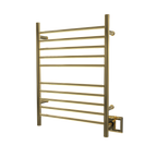 Radiant Cableado + Enchufe Combo Recta 10 Barras Toallero Calefactor en Oro Pulido