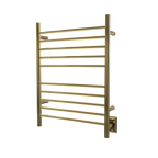 Radiant Cableado + Enchufe Combo Recta 10 Barras Toallero Calefactor en Oro Pulido