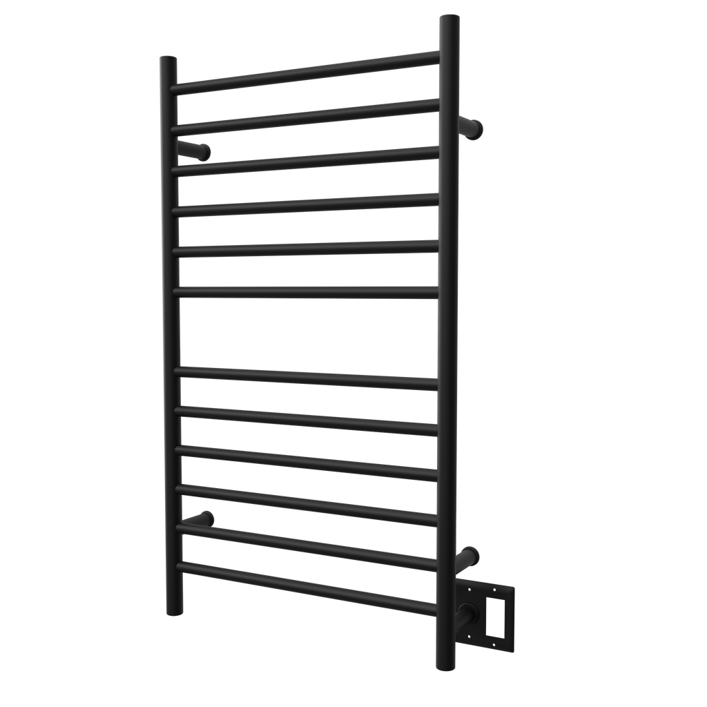 Radiant Grande Cableado + Enchufe Combo Recta 12 Barras Toallero Calefactor en Níquel Satinado