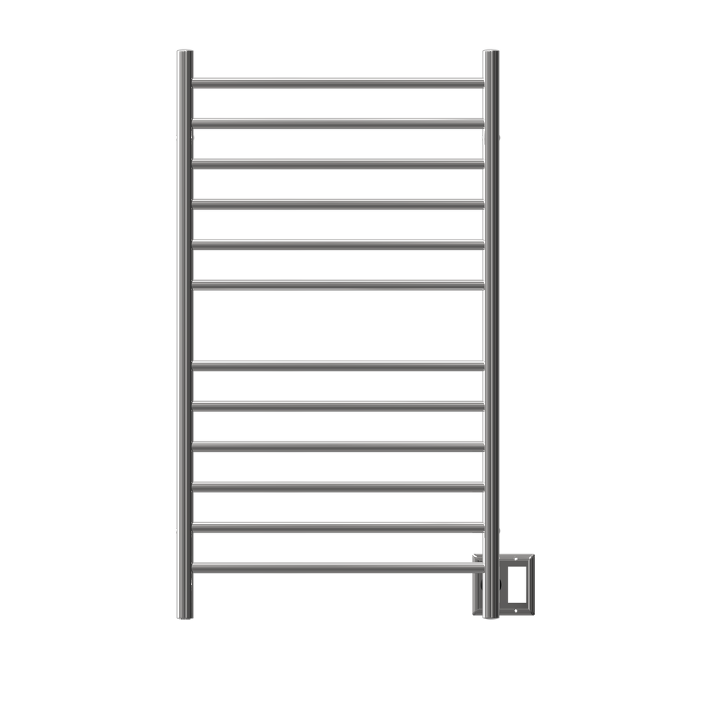 Radiant Grande Cableado + Enchufe Combo Recta 12 Barras Toallero Calefactor en Níquel Satinado