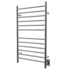Radiant Grande Cableado + Enchufe Combo Recta 12 Barras Toallero Calefactor en Níquel Satinado