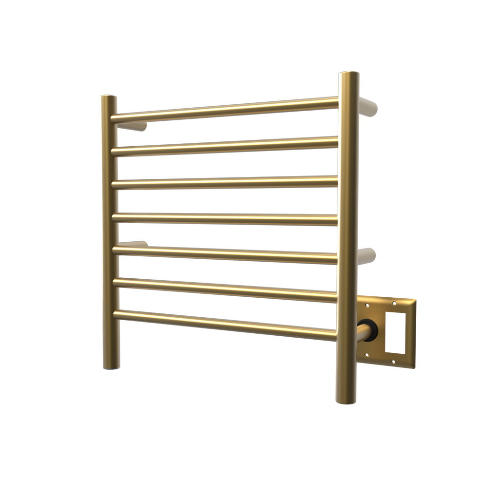 Radiant Chico Cableado + Enchufe Combo 7 Barras Toallero Calefactor en Níquel Satinado