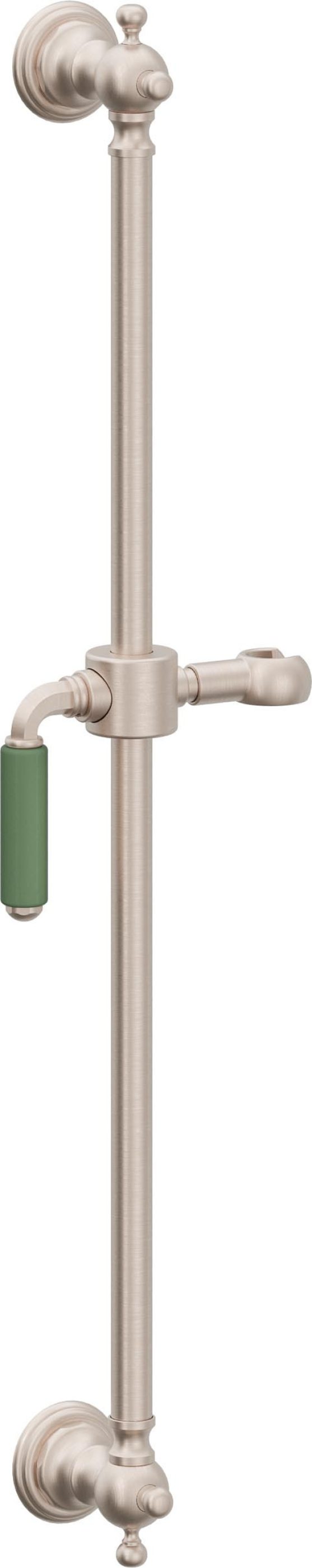 California Faucets Del Mar Barra Corrediza de Montaje en Pared - Níquel Satinado