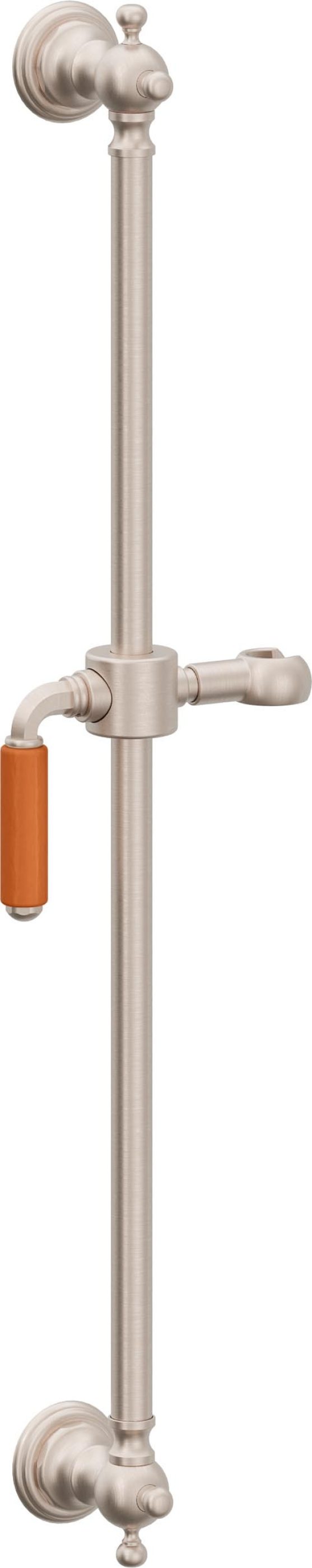 California Faucets Del Mar Barra Corrediza de Montaje en Pared - Níquel Satinado