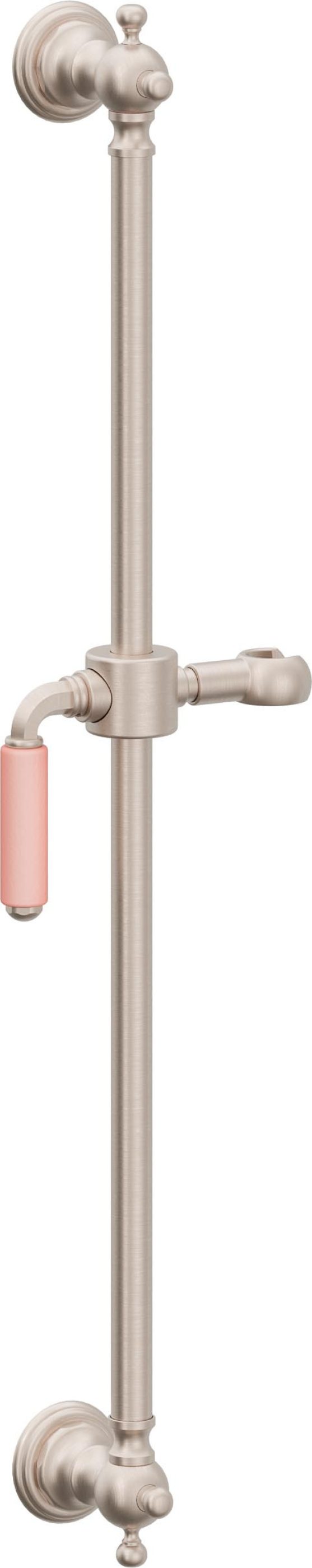 California Faucets Del Mar Barra Corrediza de Montaje en Pared - Níquel Satinado
