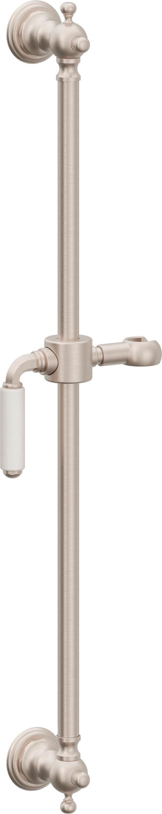 California Faucets Del Mar Barra Corrediza de Montaje en Pared - Níquel Satinado