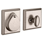 Baldwin Hardware Reserve Cerrojo Rustic Square — Bronce blanco