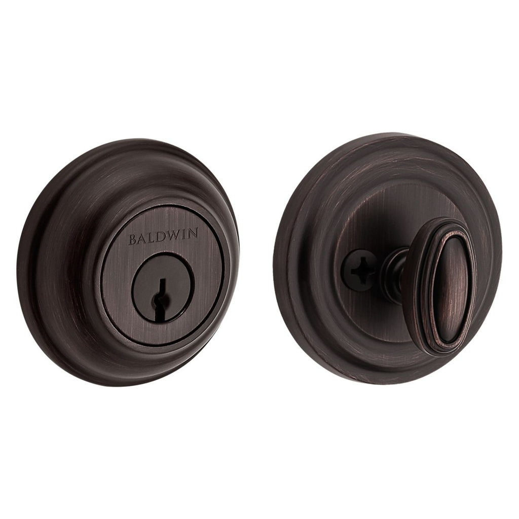 Baldwin Hardware Reserve Cerrojo Traditional Round — Bronce veneciano