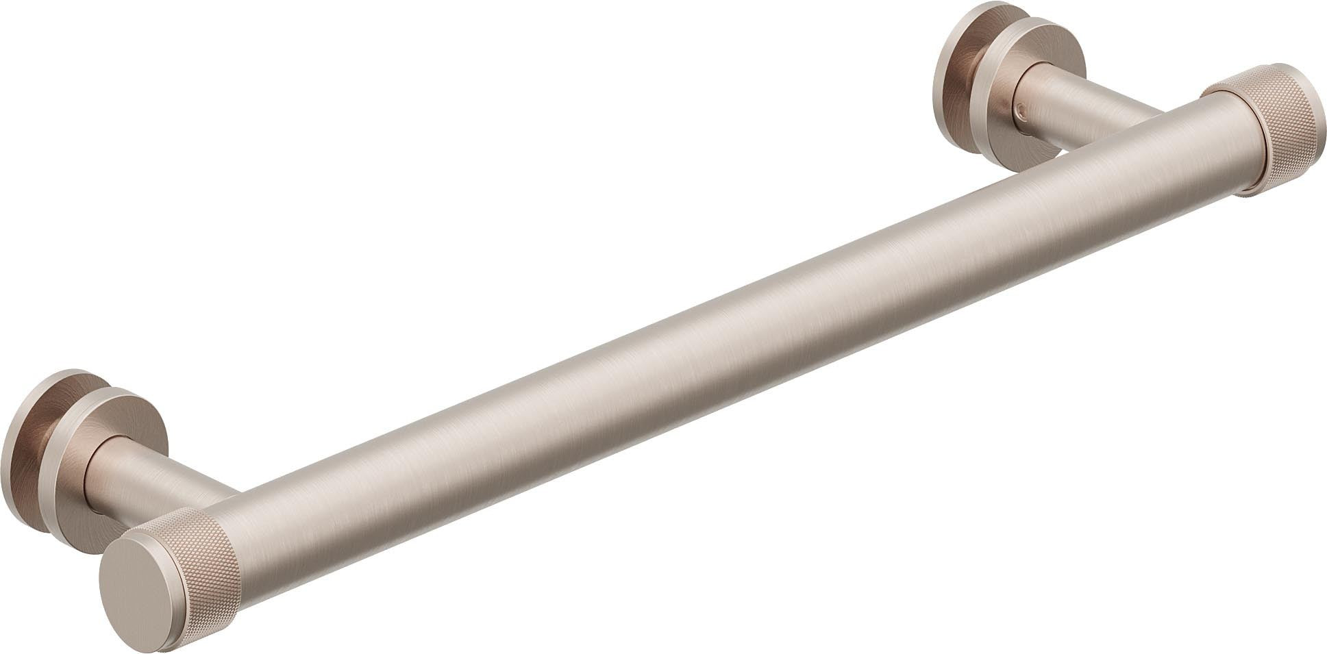 California Faucets Descanso 12" Toallero para Regadera / Manija de Puerta - Moleteada - Níquel Satinado