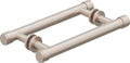 California Faucets Tiburon Barras de Toalla Dobles / Manijas de Puerta de Regadera de 8" - Contemporáneo - Níquel Satinado