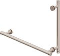 California Faucets Del Mar 18" Toallero y Manija de Puerta de Regadera de 12" - Traditional - Níquel Satinado