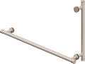 California Faucets Del Mar 24" Toallero y Manija de Puerta de Regadera de 12" - Traditional - Níquel Satinado