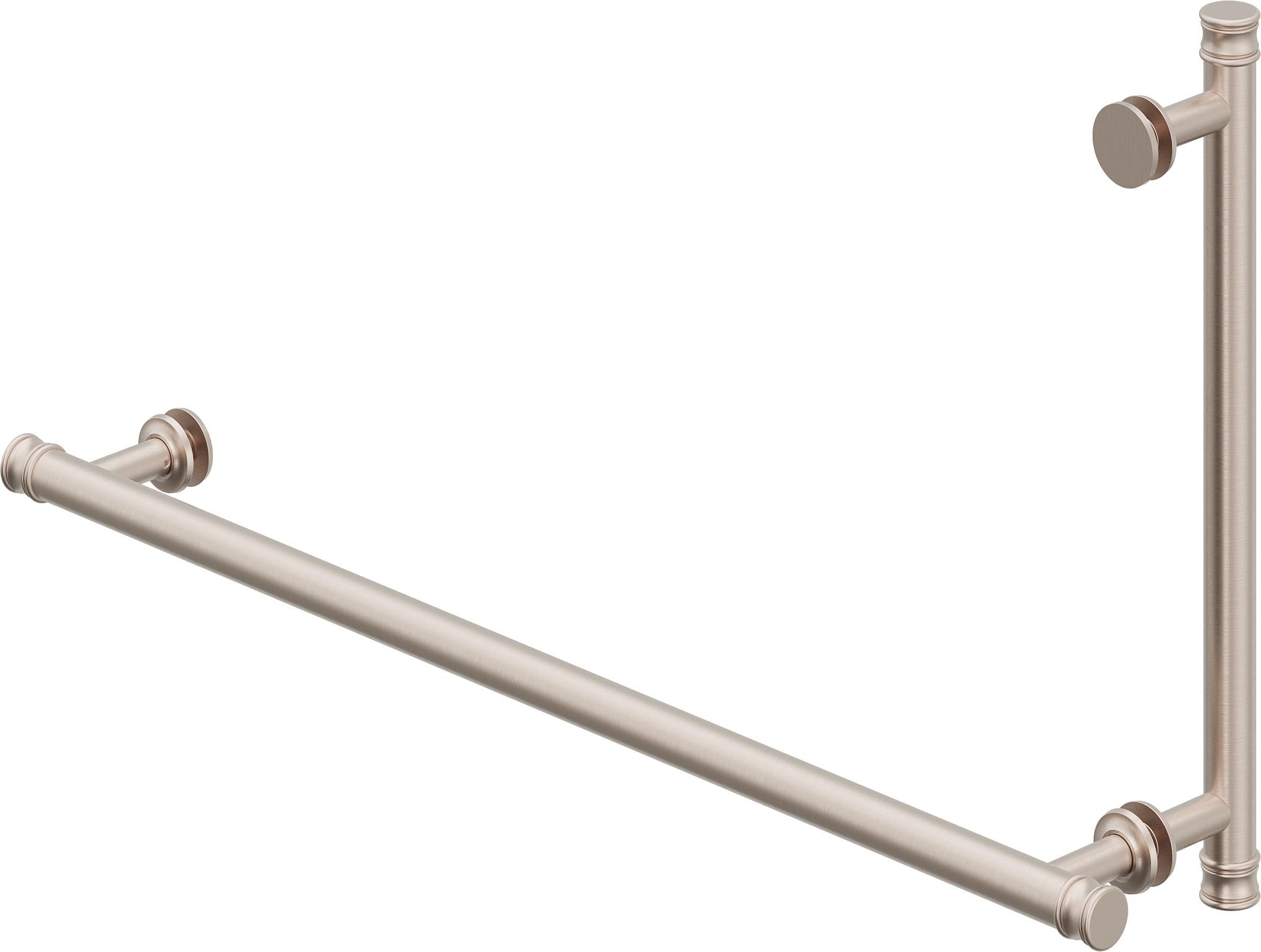 California Faucets Del Mar 24" Toallero y Manija de Puerta de Regadera de 12" - Traditional - Níquel Satinado