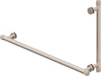California Faucets Steampunk Bay Toallero y Manija para Puerta de Regadera - Acuñado - Níquel Satinado