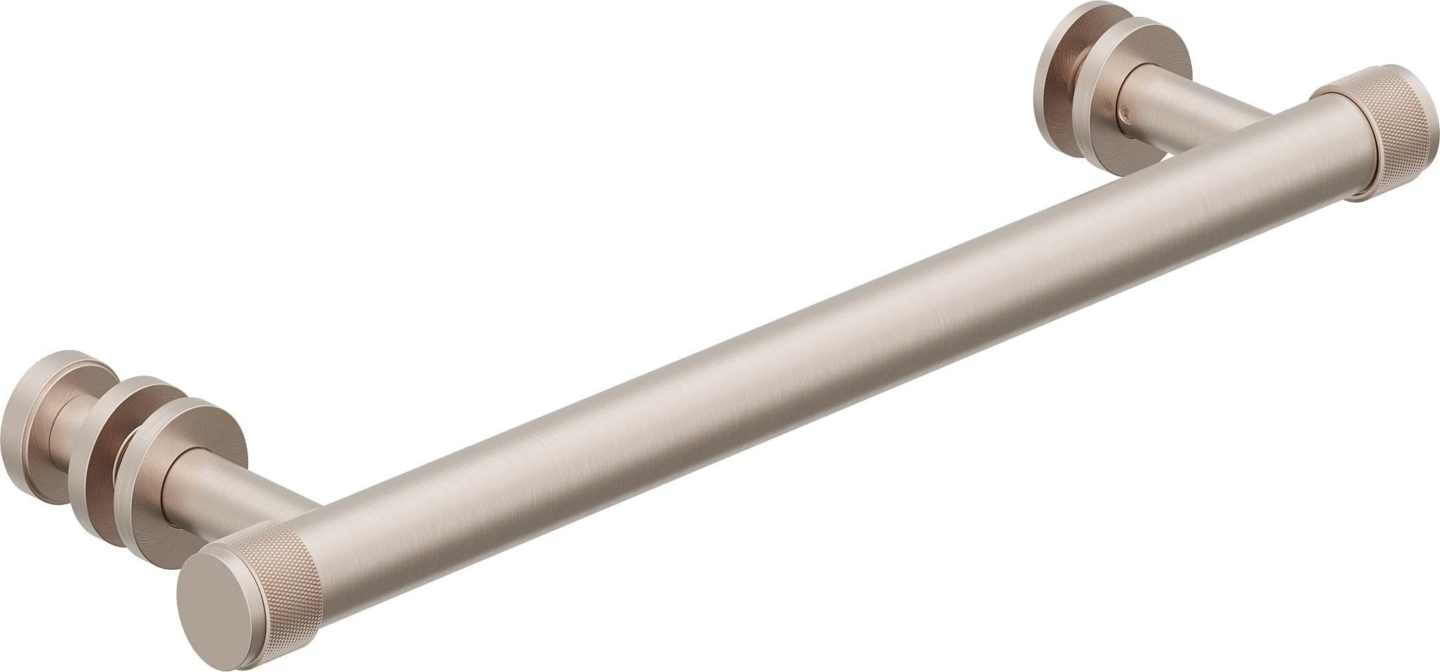 California Faucets Descanso 12" Toallero para Regadera y Gancho para Bata - Moleteada - Níquel Satinado