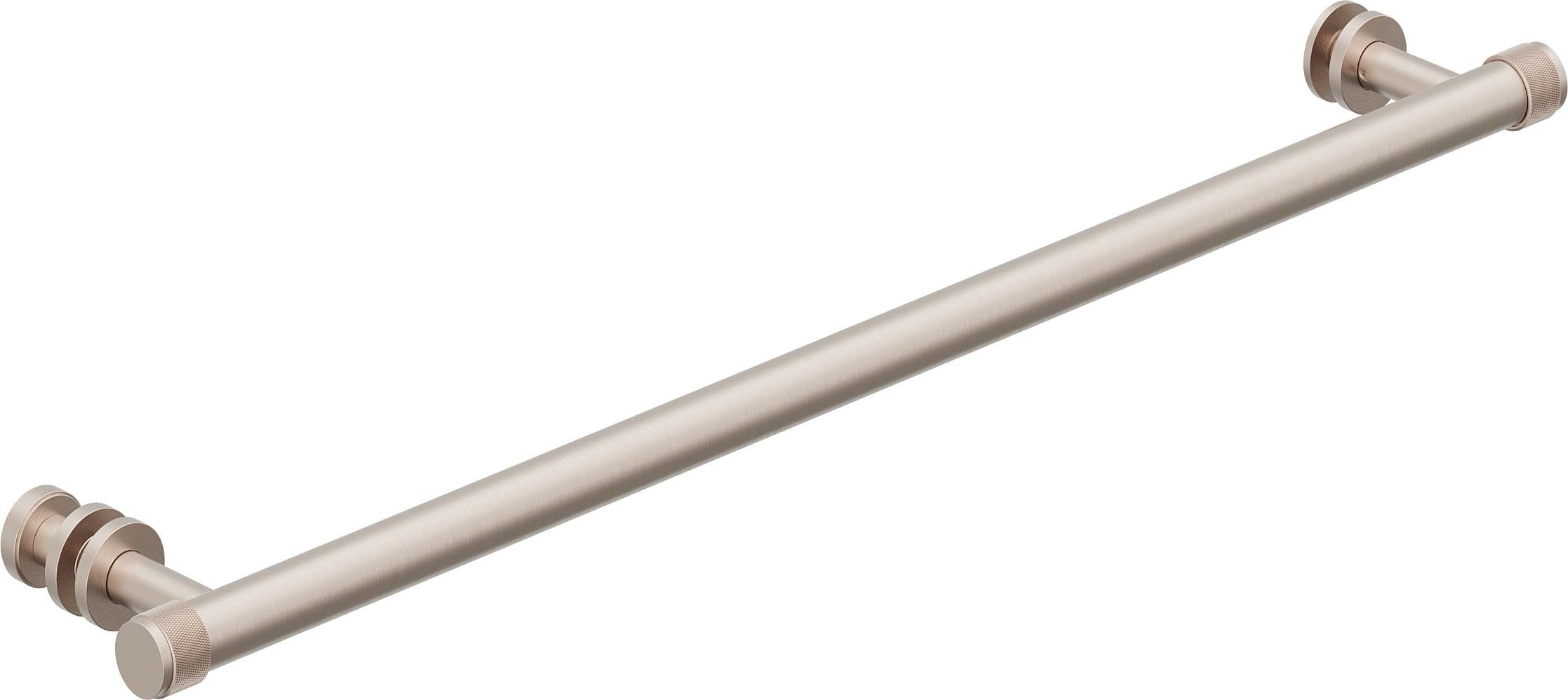 California Faucets Descanso 24" Toallero para Regadera y Gancho para Bata - Moleteada - Níquel Satinado