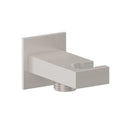 California Faucets Terra Mar Codo de Suministro con Soporte para Regadera de Mano - Base Rectangular - Níquel Satinado