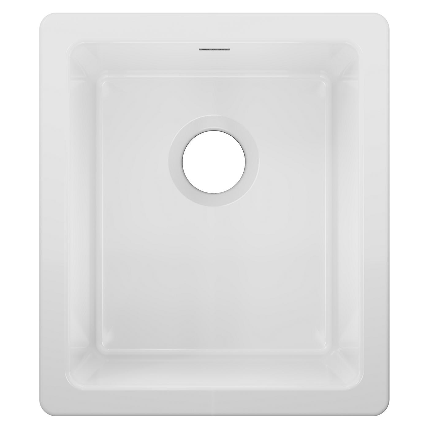 Elkay Tarja Fireclay 16-7/16" x 18-15/16" x 9-1/16" de Un Tazón de Bar Bajo Cubierta — vista de producto