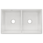 Elkay Tarja Fireclay 33" x 19-15/16" x 9" de Dos Tazones Iguales Farmhouse — ambiente de cocina