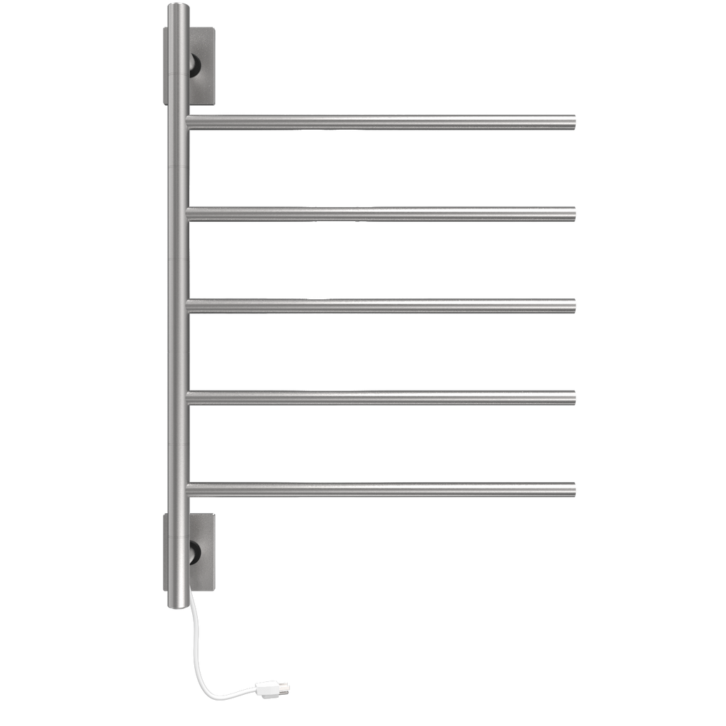 Barra Giratoria Cableado y Enchufe Combo unidad con 5 barras en acabado Níquel Satinado