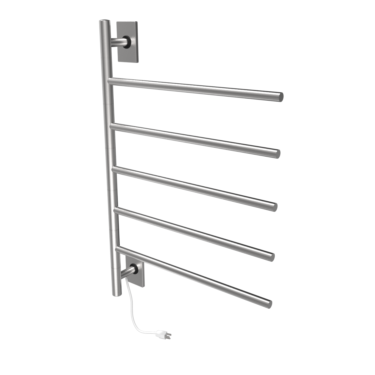 Barra Giratoria Cableado y Enchufe Combo unidad con 5 barras en acabado Níquel Satinado