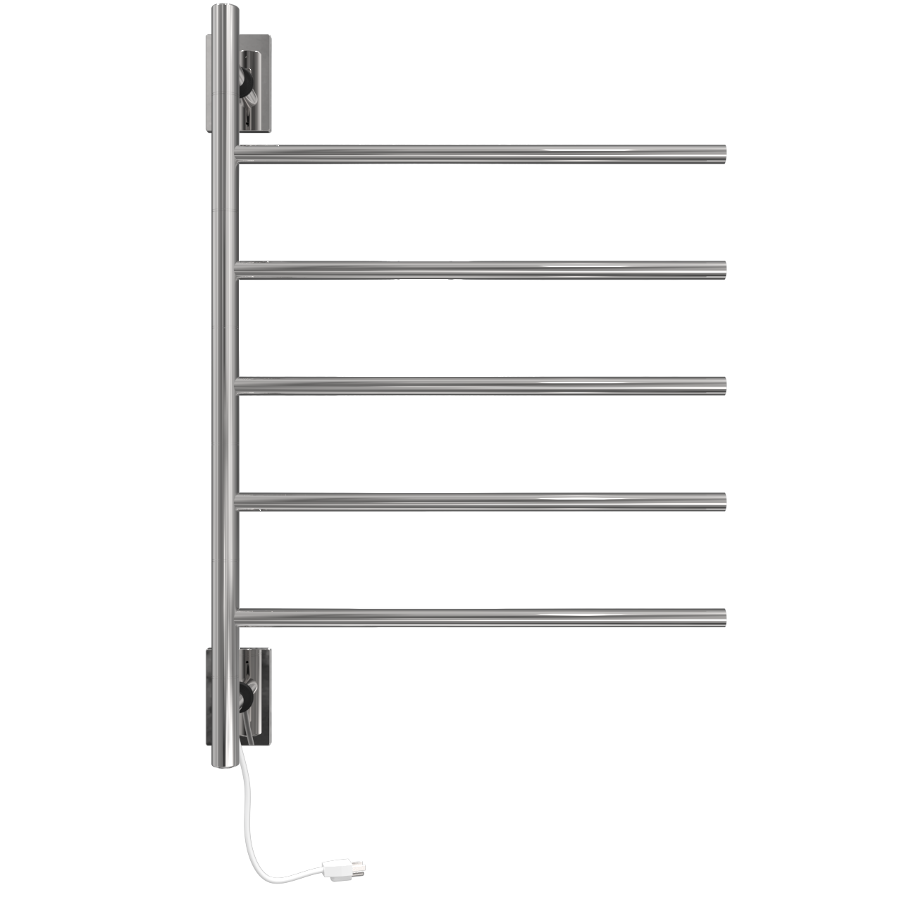Barra Giratoria Cableado y Enchufe Combo unidad con 5 barras en acabado Níquel Satinado