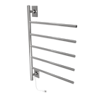 Barra Giratoria Cableado y Enchufe Combo unidad con 5 barras en acabado Níquel Satinado