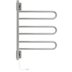 Aro Giratorio Cableado y Enchufe Combo unidad con 3 barras en forma de aro en acabado Níquel Satinado