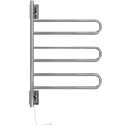 Aro Giratorio Cableado y Enchufe Combo unidad con 3 barras en forma de aro en acabado Níquel Satinado
