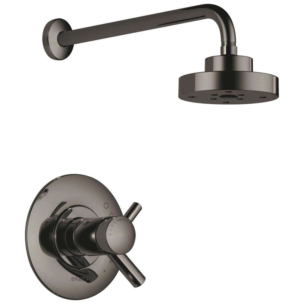 Brizo Odin Trim de Regadera Termostático (Solo Regadera) — Ónix Negro Brilliance