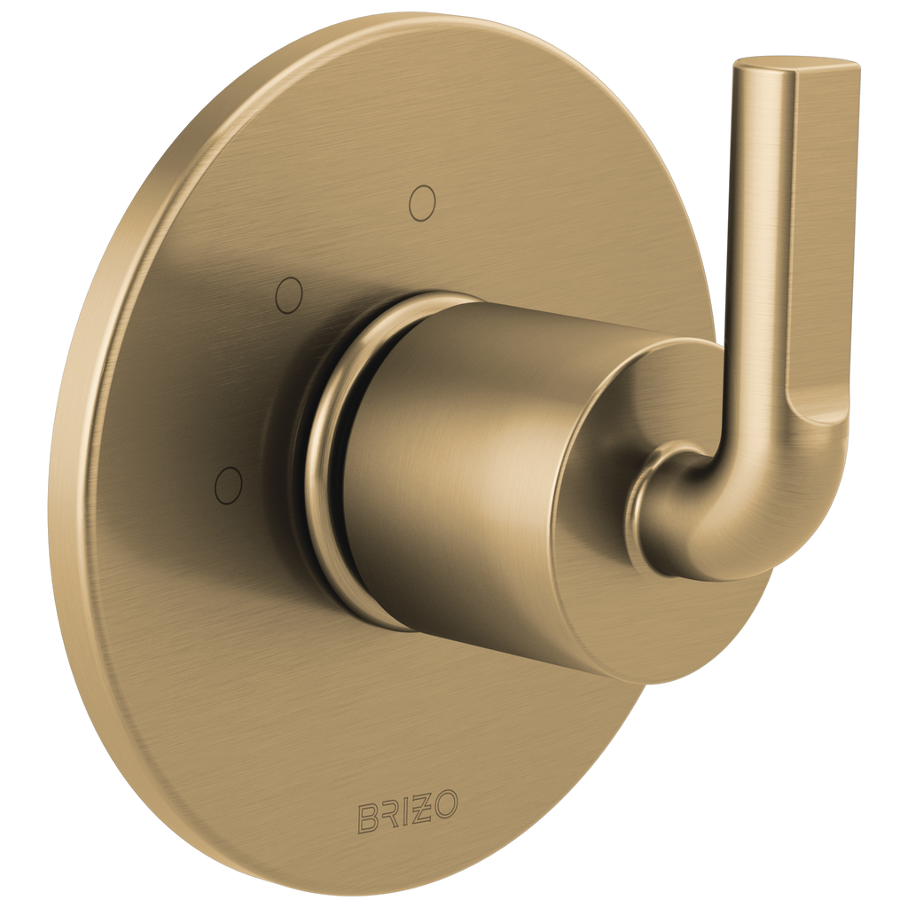 Brizo Litze Trim de Desviador de 3 Funciones — Oro Luxe — Palanca Notch